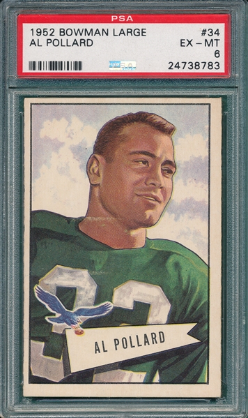Lot Detail - 1952 Bowman Large #34 Al Pollard PSA 6
