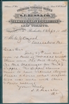 1883 Letter From the S. F. Hess & Co.