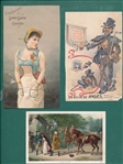 1880s - 1910s Lot of (24) Victorian Trade Cards W/ Kimballs, Newsboy & More