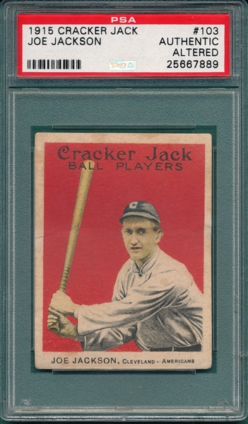 1915 Cracker Jack #103 Joe Jackson PSA Authentic