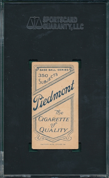 1909-1911 T206 Stovall, Portrait, Piedmont Cigarettes SGC 4