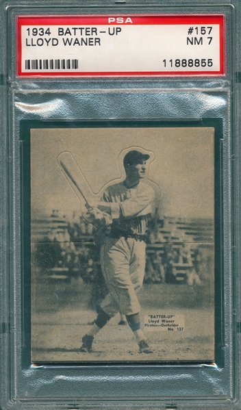 1934 Batter-Up #157 Lloyd Waner PSA 7