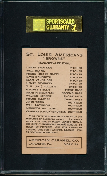 1922 E120 Tobin American Caramel Co. SGC 60