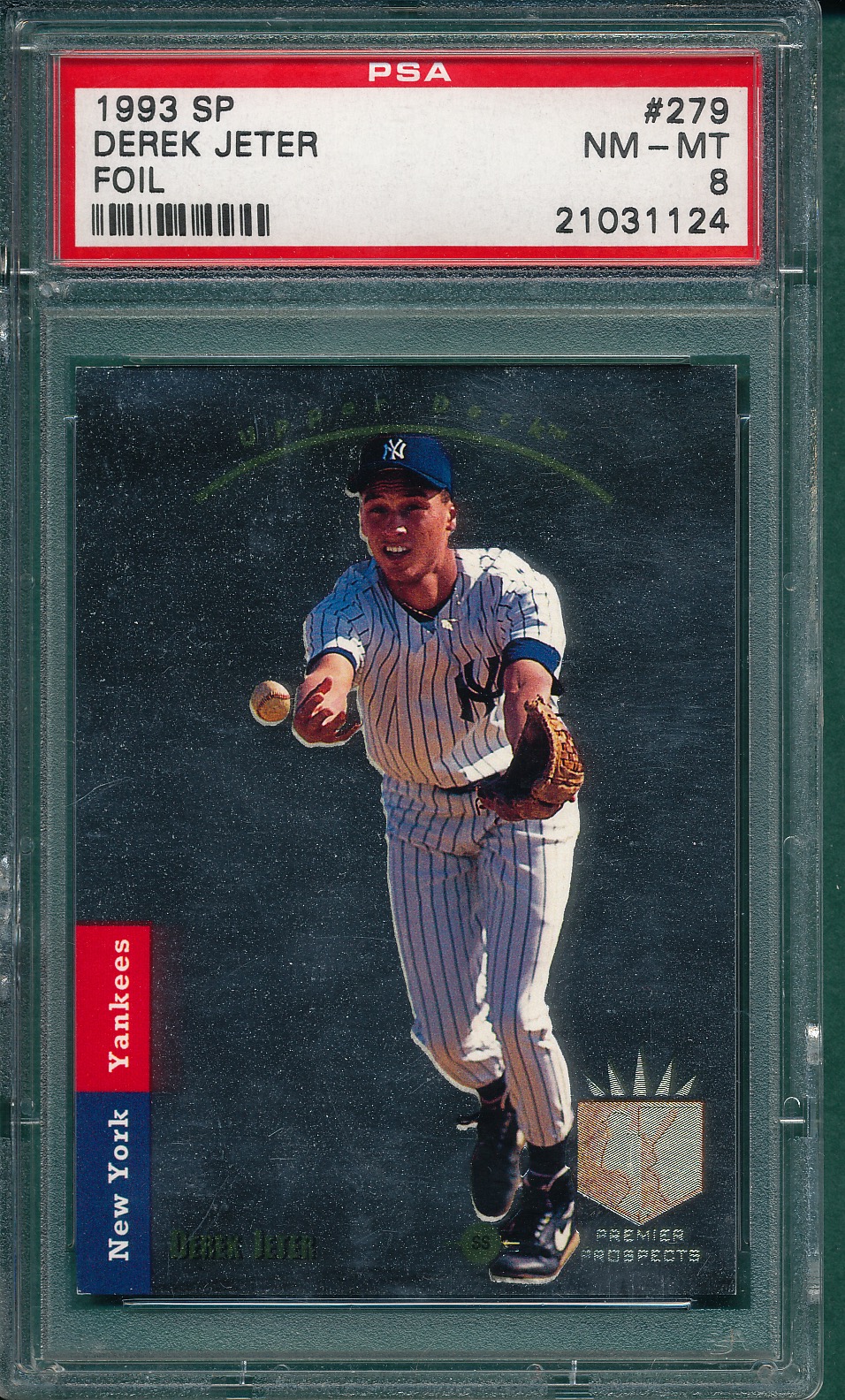 Lot Detail - 1993 SP #279 Derek Jeter PSA 8 *Foil* *Rookie*