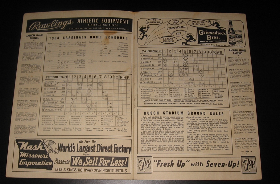 1949-1955 St. Louis Cardinals Programs Lot of (7)