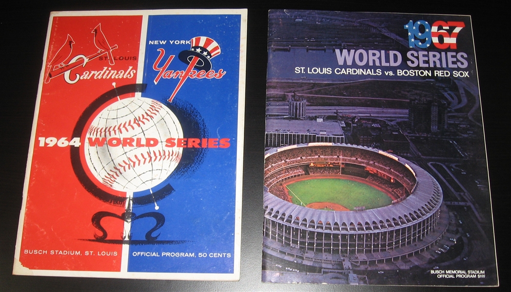 1964-87 St. Louis Cardinals World Series Programs Lot of (5)