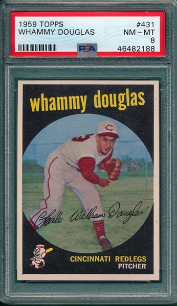 1959 Topps #431 Whammy Douglas PSA 8