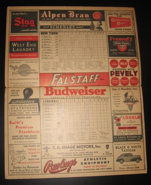1941-48 St. Louis Cardinals Programs Lot of (5)