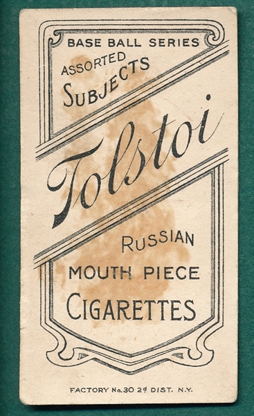 1909-1911 T206 Doolan Tolstoi Cigarettes 