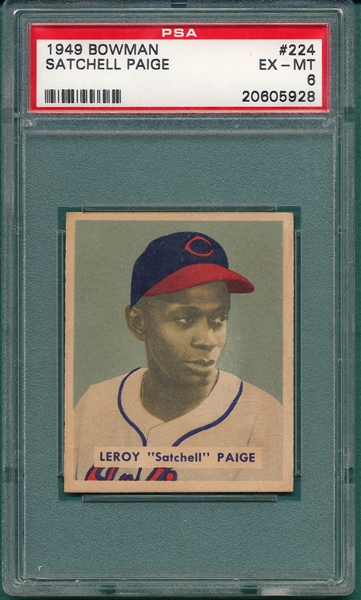1949 Bowman #224 Satchell Paige PSA 6 
