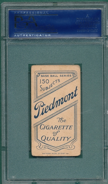 1909-1911 T206 Clarke, Portrait, Piedmont Cigarettes PSA 3 