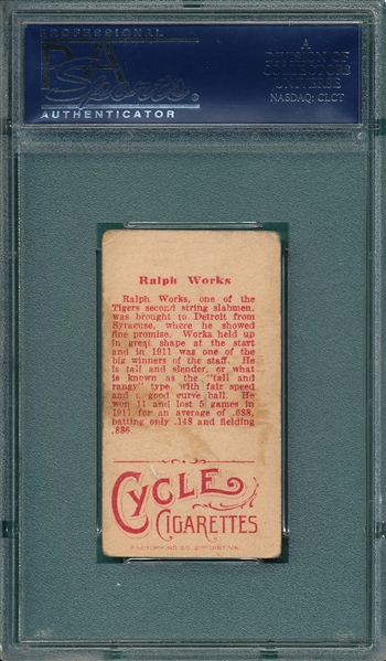 1912 T207 Works Cycle Cigarettes PSA 2 (MC)