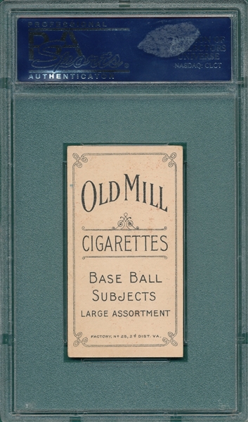 1909-1911 T206 Pfeister, Seated, Old Mill Cigarettes PSA 6