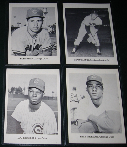 1962-65 Jay Publishing Angels & Cubs, Lot of (23) W/ Lou Brock, Cubs