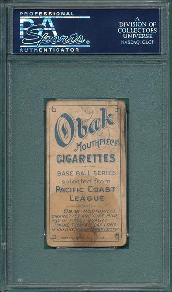 1909 T212-1 Tennant Obak Cigarettes PSA 2