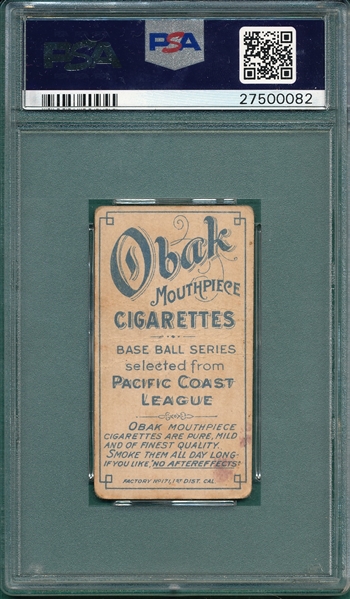 1909 T212-1 Flannagan Obak Cigarettes PSA 1.5