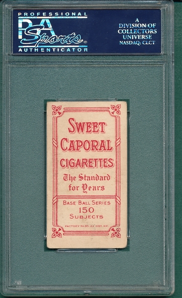 1909-1911 T206 Schlei, Catching, Sweet Caporal Cigarettes PSA 3 