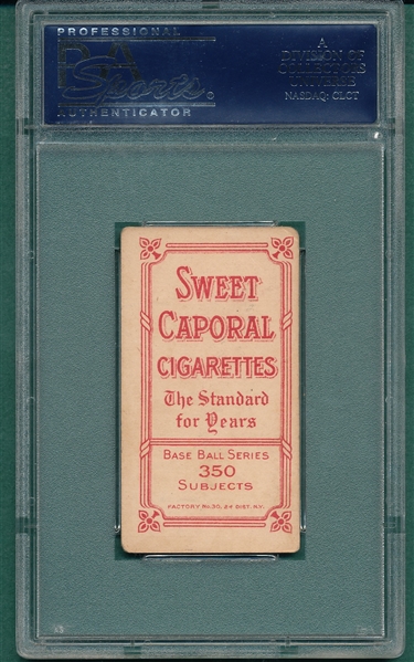 1909-1911 T206 Fiene, Portrait, Sweet Caporal Cigarettes PSA 3.5