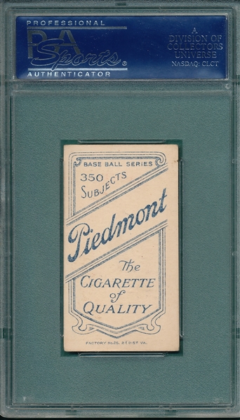 1909-1911 T206 Bescher, Portrait, Piedmont Cigarettes PSA 4.5