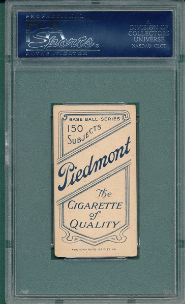 1909-1911 T206 Jacklitsch Piedmont Cigarettes PSA 4.5