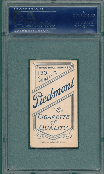 1909-1911 T206 Schaefer, Detroit, Piedmont Cigarettes PSA 4.5