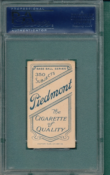 1909-1911 T206 Marshall Piedmont Cigarettes PSA 4