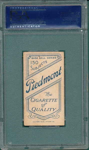 1909-1911 T206 Delehanty, Jim, Piedmont Cigarettes PSA 4
