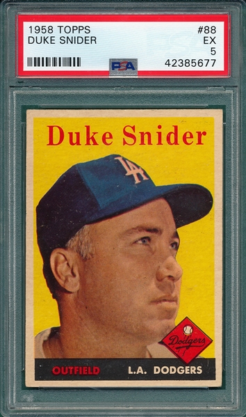 1958 Topps #88 Duke Snider PSA 5