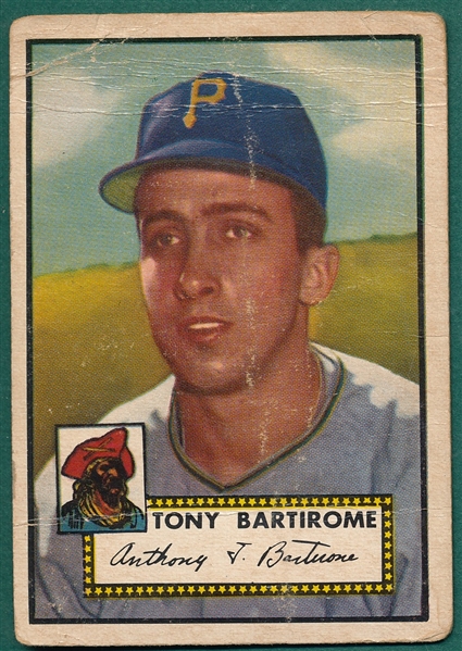 1952 Topps #332 Tony Bartirome *SP* *Hi #*