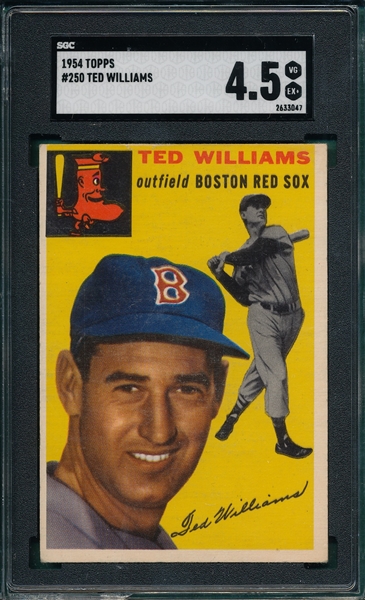 1954 Topps #250 Ted Williams SGC 4.5