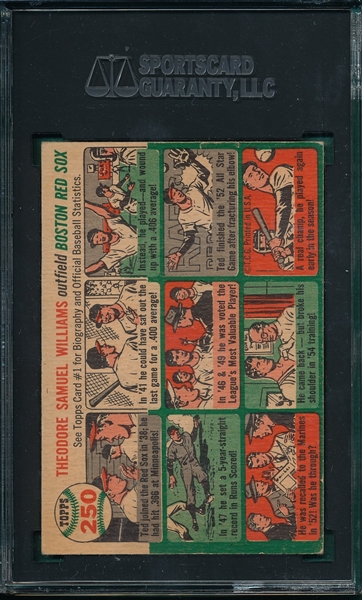 1954 Topps #250 Ted Williams SGC 4.5