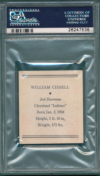 1933 R305 William Cissell Tattoo Orbit PSA 6 
