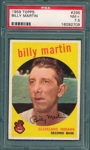 1959 Topps #295 Billy Martin PSA 7.5