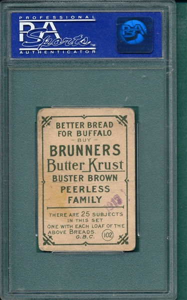 1911 D304 Rube Marquard Brunners Bread PSA 1