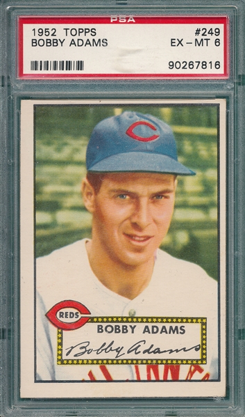 1952 Topps #249 Bobby Adams PSA 6