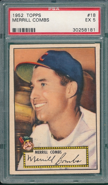 1952 Topps #18 Merrill Combs PSA 5 *Red*