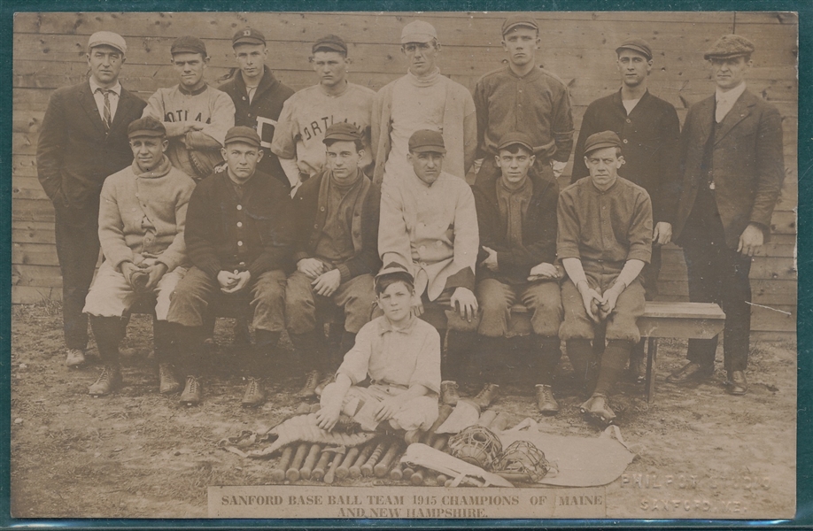 1915 Sanford Base Ball Team PC W/ Fred Parent