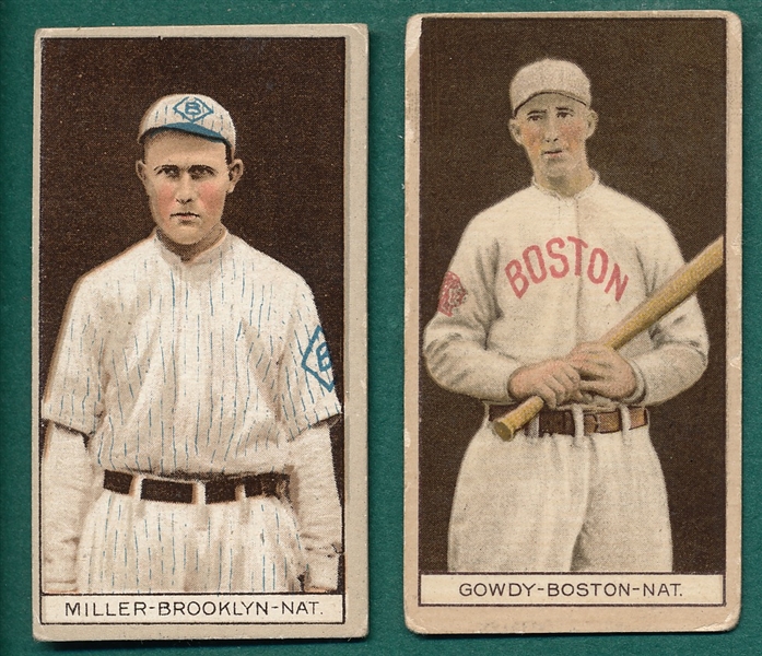 1912 T207 Gowdy, Recruit & Miller Anonymous, Lot of (2)