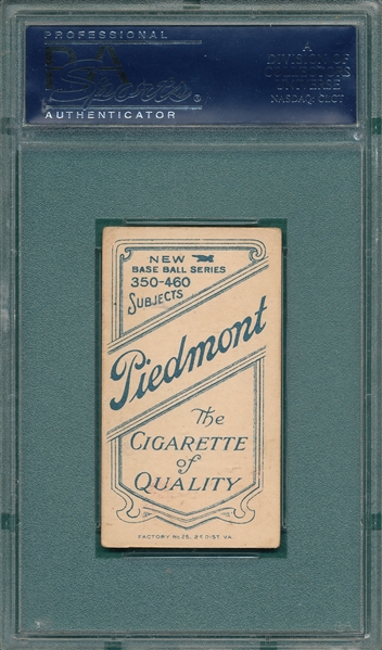 1909-1911 T206 Herzog, Boston, Piedmont Cigarettes PSA 3