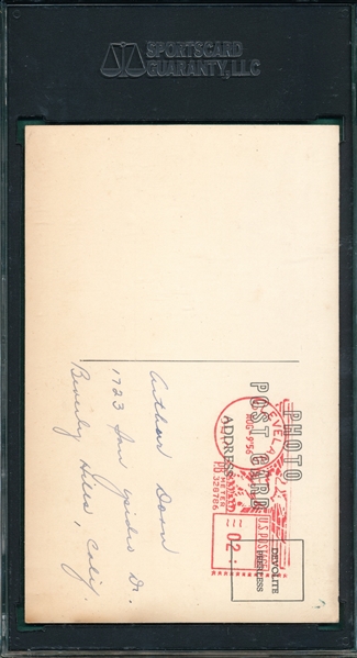 1956 Early Wynn Signed Post Card SGC Authentic