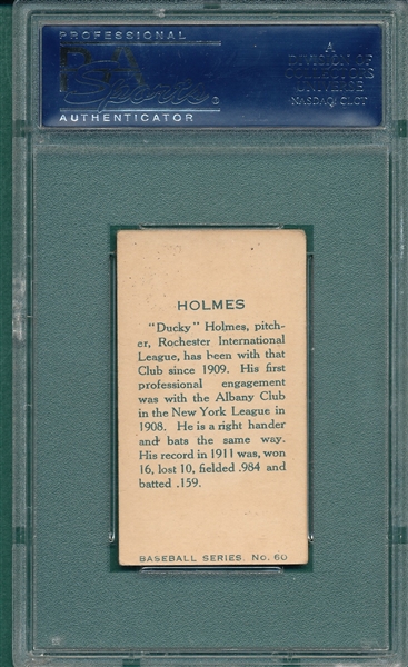 1912 C-46 #60 Ducky Holmes Imperial Tobacco PSA 4