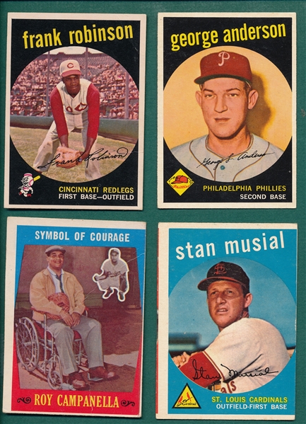 1959 Topps Partial Set of (462) W/ Frank Robinson, Campanella & Musial