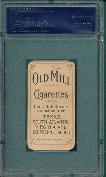 1909-1911 T206 Revelle Old Mill Cigarettes PSA 1 (MK) *Southern League*