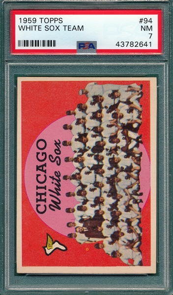1959 Topps #094 White Sox Team PSA 7