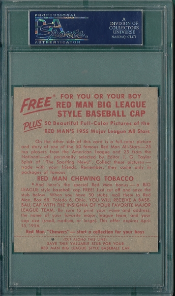 1955 Red Man Tobacco #10AL Bob Porterfield PSA 7.5