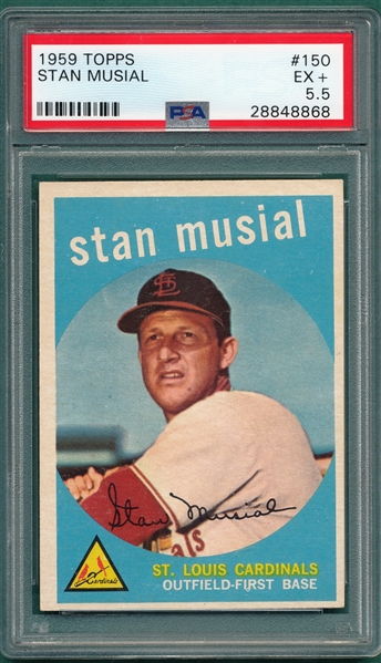 1959 Topps #150 Stan Musial PSA 5.5