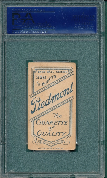 1909-1911 T206 Myers, Fielding, Piedmont Cigarettes PSA 2