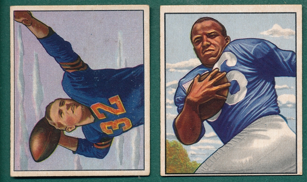 1950 Bowman FB #26 Lujack & #123 Young, Lot of (2)