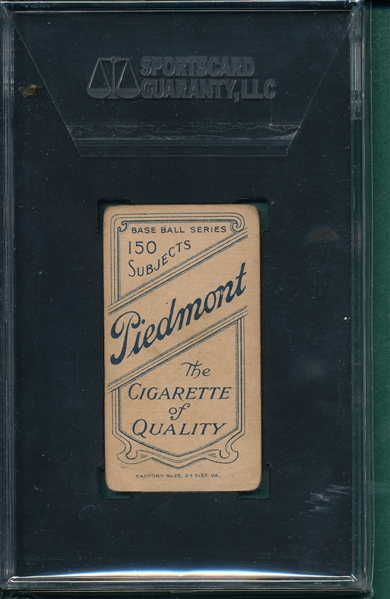 1909-1911 T206 Joss, Portrait, Piedmont Cigarettes SGC 40