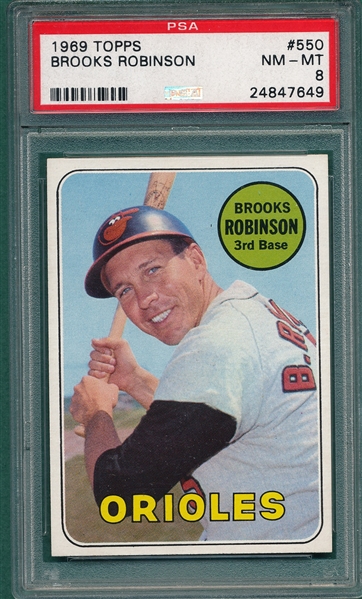1969 Topps #550 Brooks Robinson PSA 8 *Hi #*